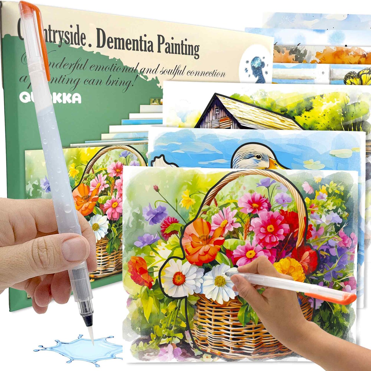 Water Painting Dementia Activities for Seniors | Farm Memories